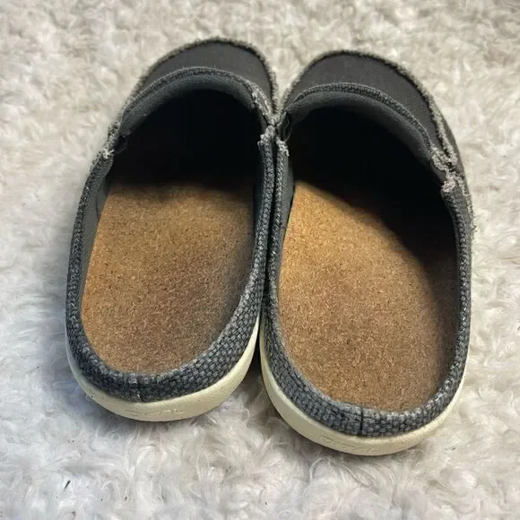 Lazy Steps Gray Slip-on Loafer Casual Slide Slipper Natural Latex Footbed SZ11